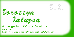 dorottya kaluzsa business card